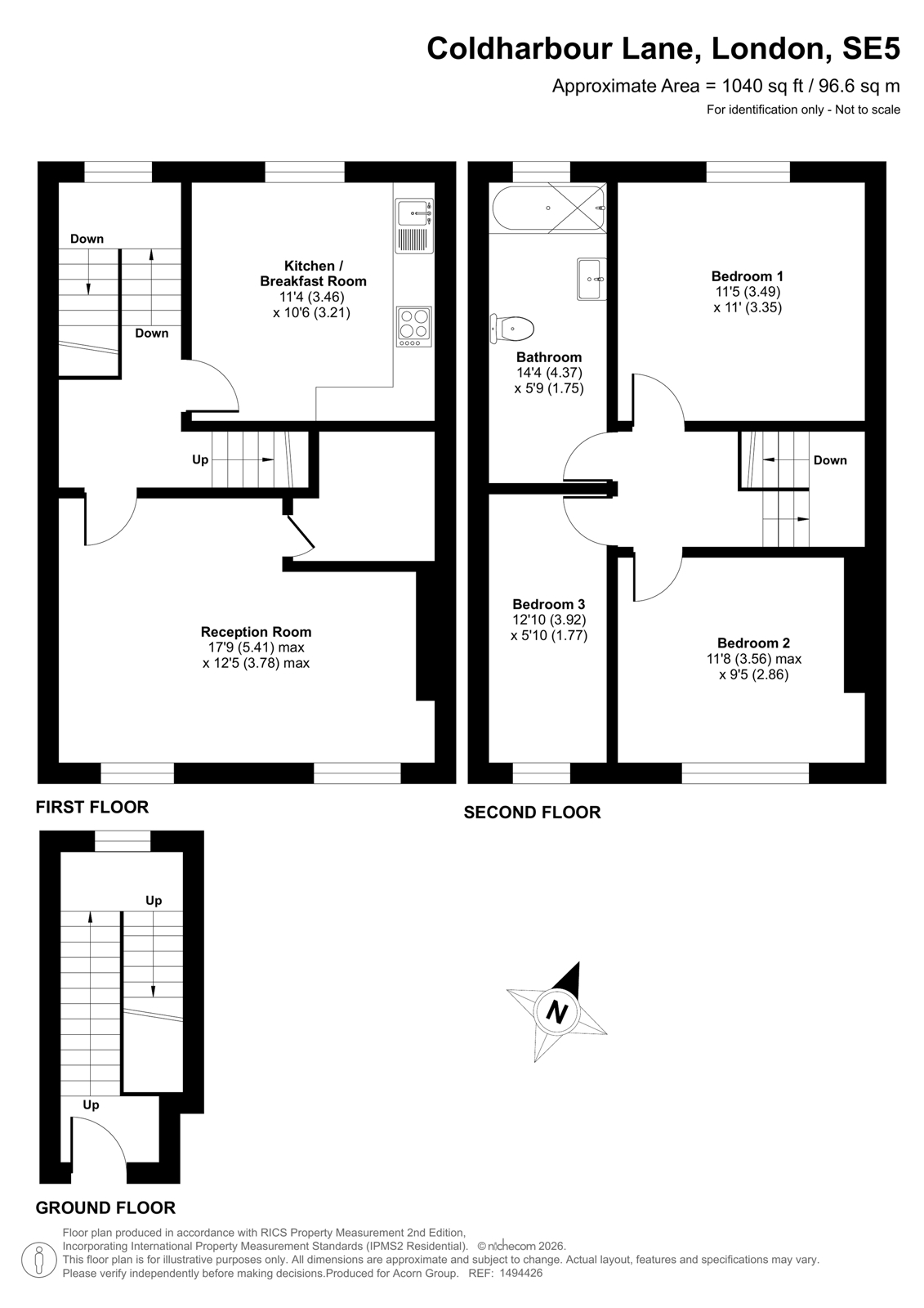 Flat 3, 160, Coldharbour Lane, London floorplan