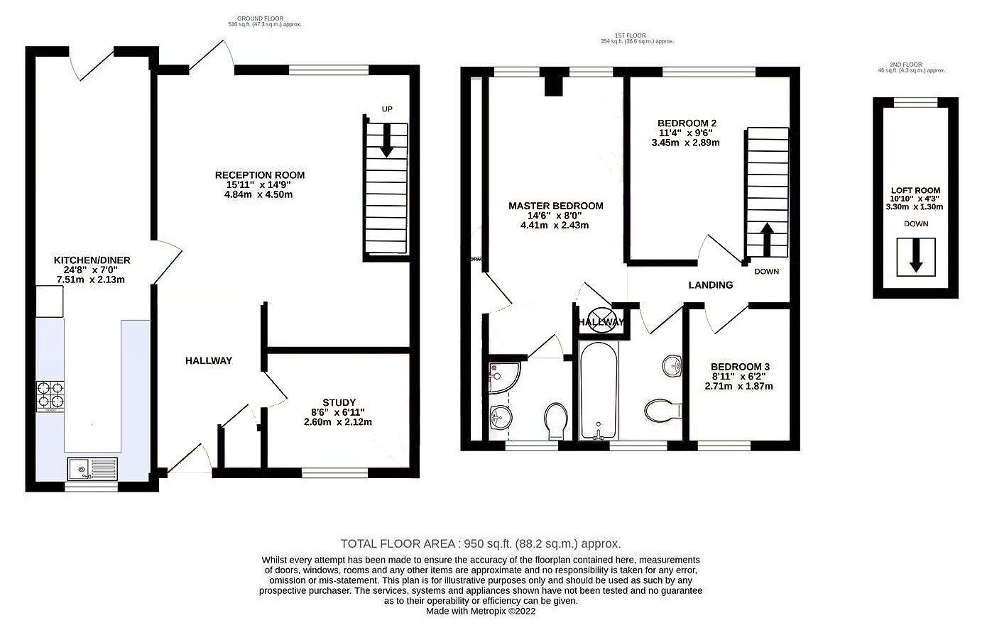 158, Valley Road, Codicote floorplan