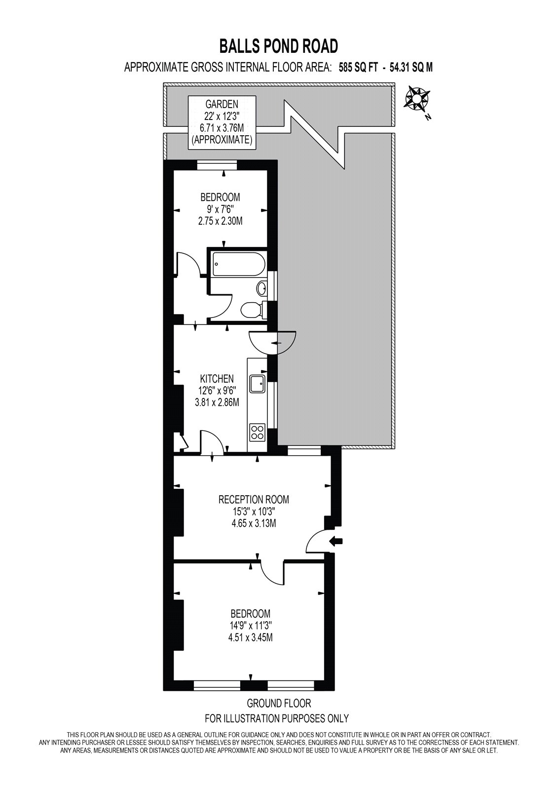 2 Bedrooms Flat to rent in Balls Pond Road, London N1