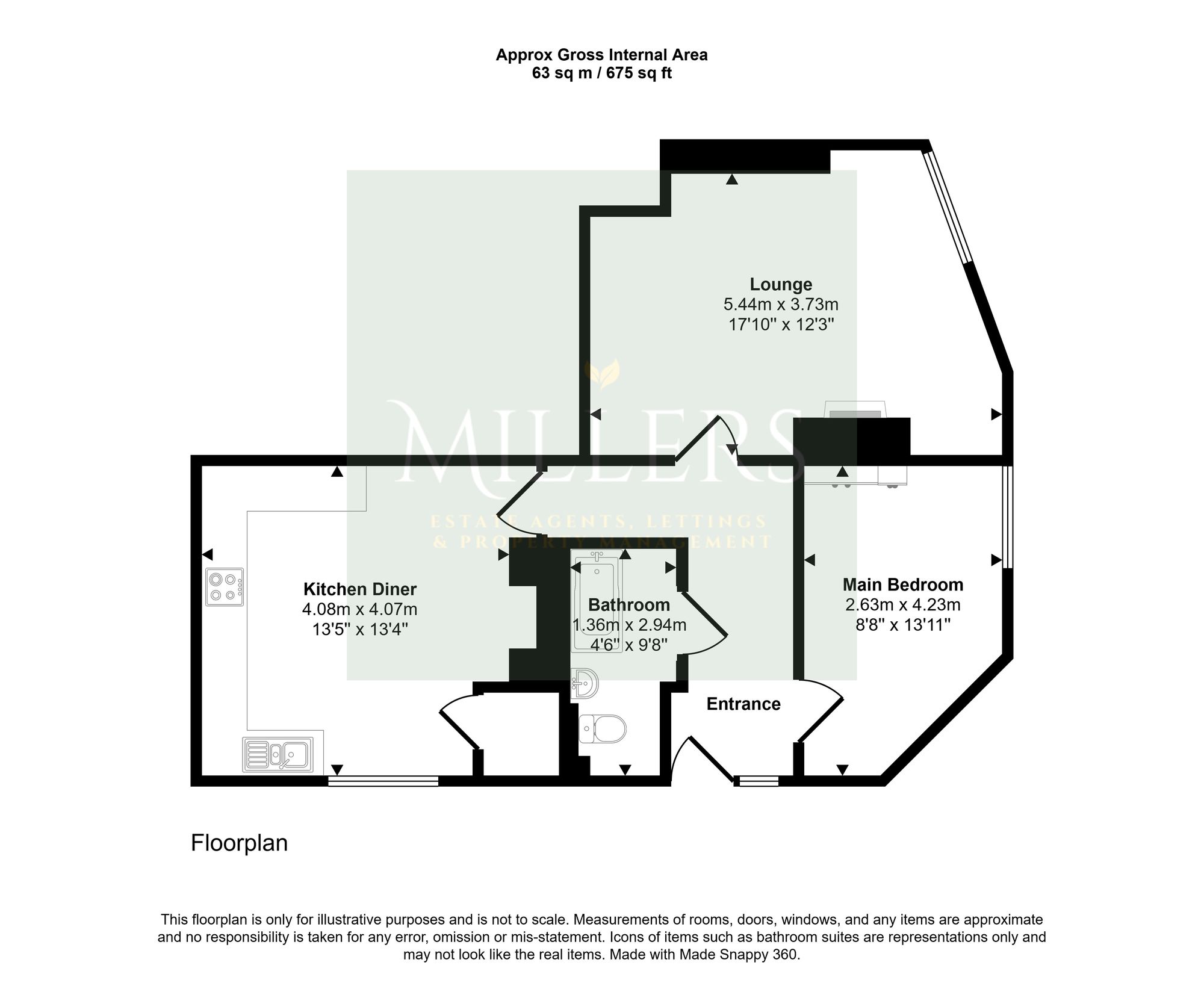 Flat 10, Suffield Court Mill Road, Cromer floorplan