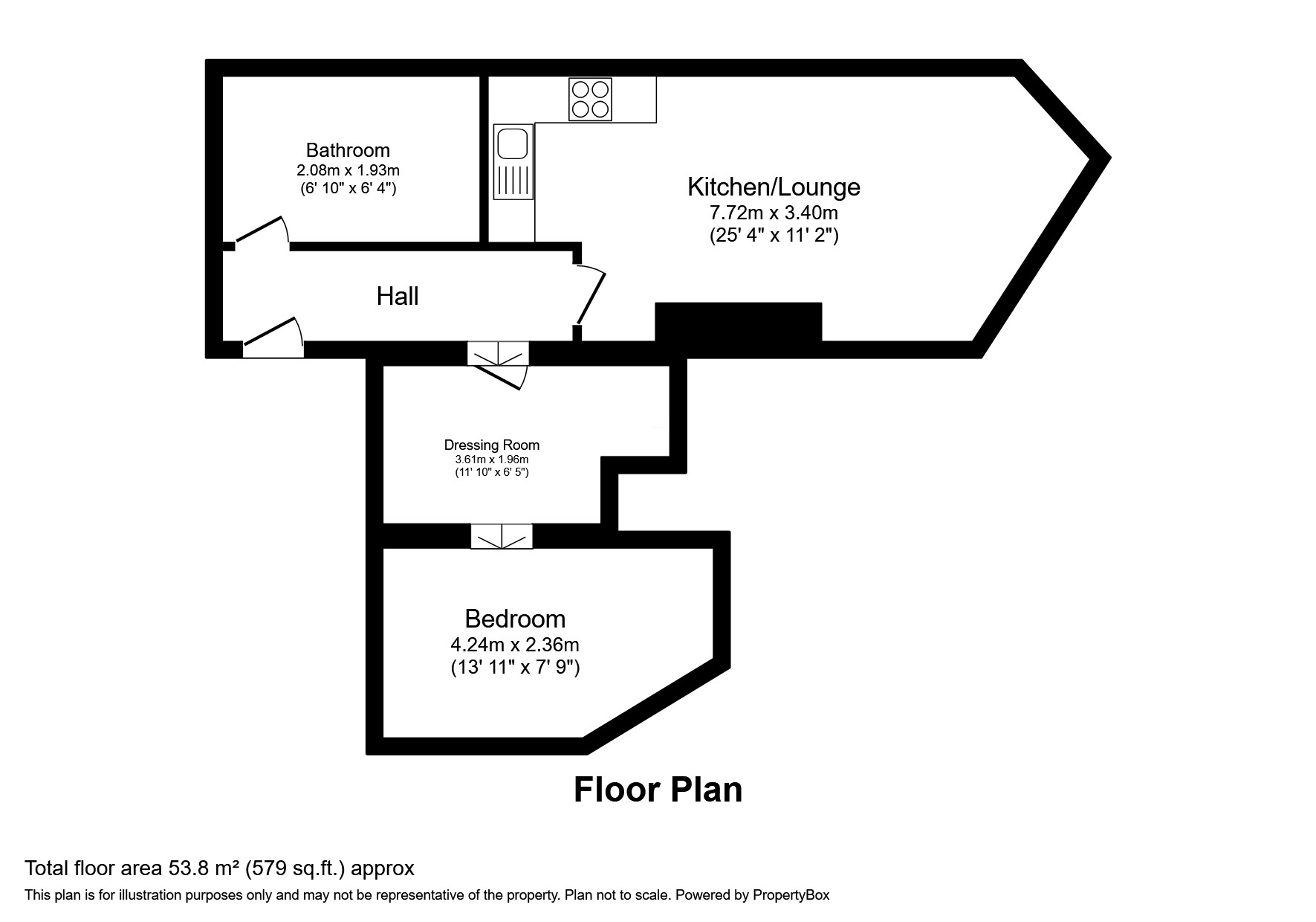 Flat 12, 32-38, Piccadilly, Staffordshire floorplan
