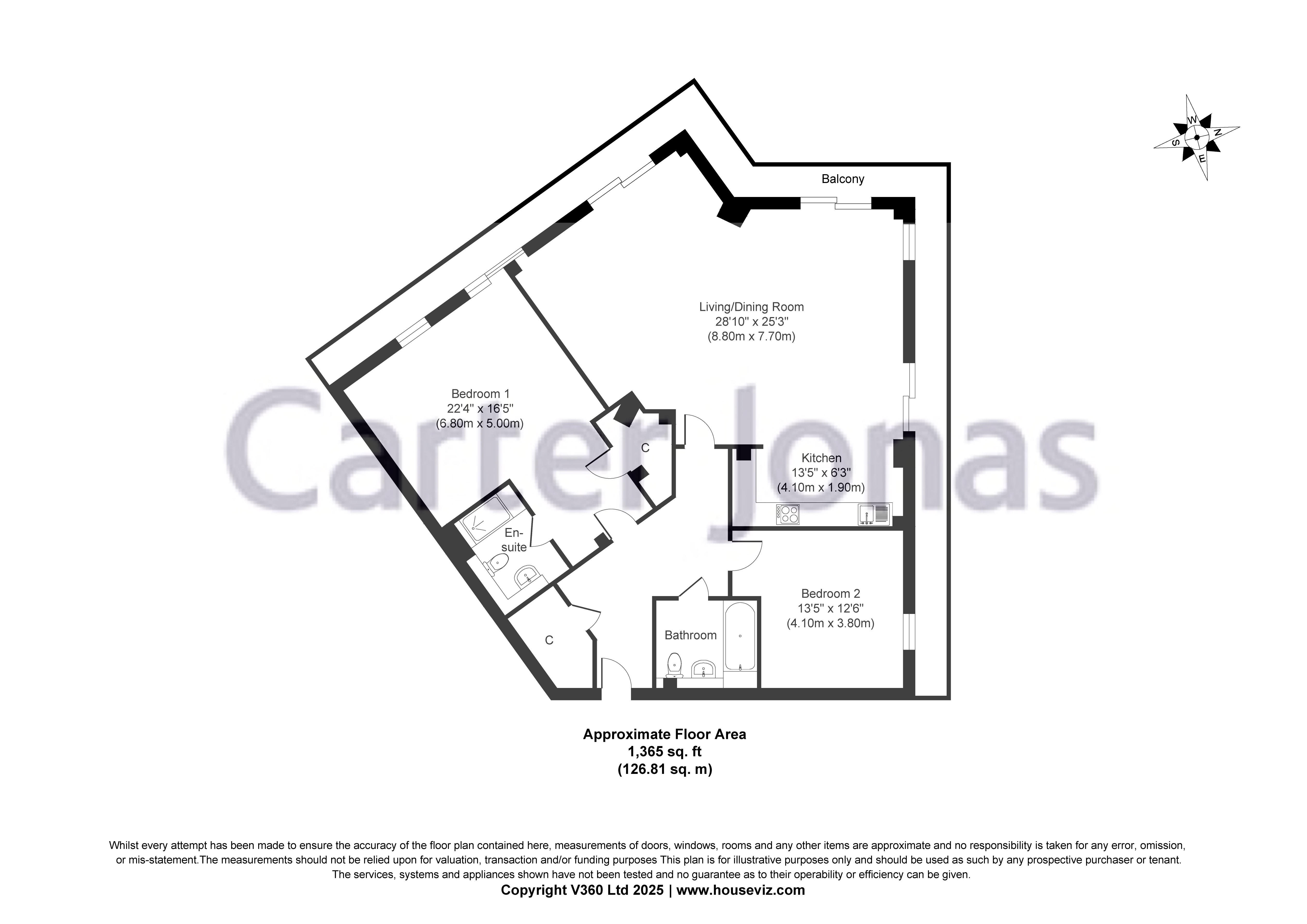 Flat 8, Marque House, 143, Hills Road, Cambridge floorplan
