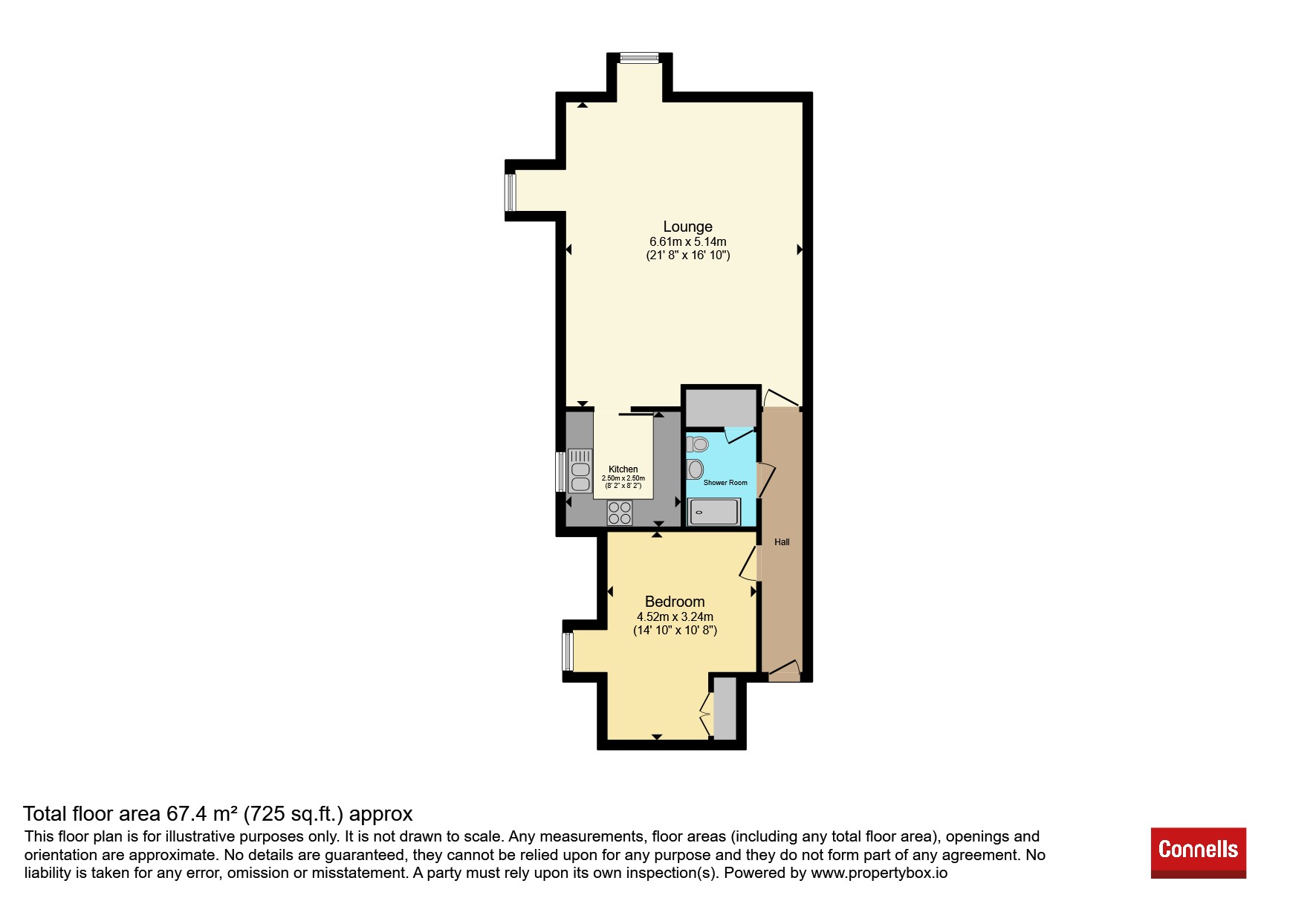 Flat 46, Beech Court, Tower Street, Taunton floorplan