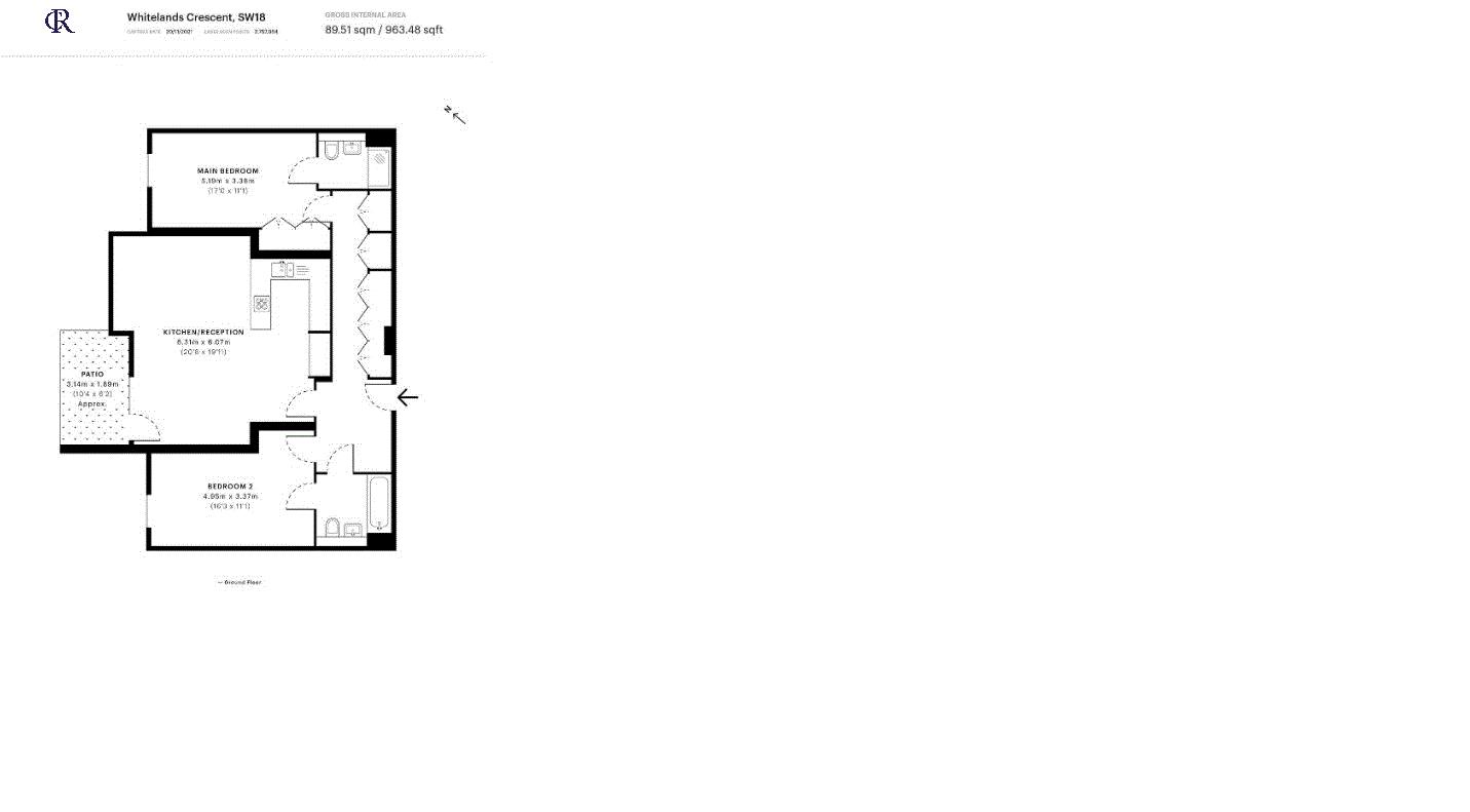 Whitelands Crescent, London SW18, 2 bedroom flat for sale 61516707