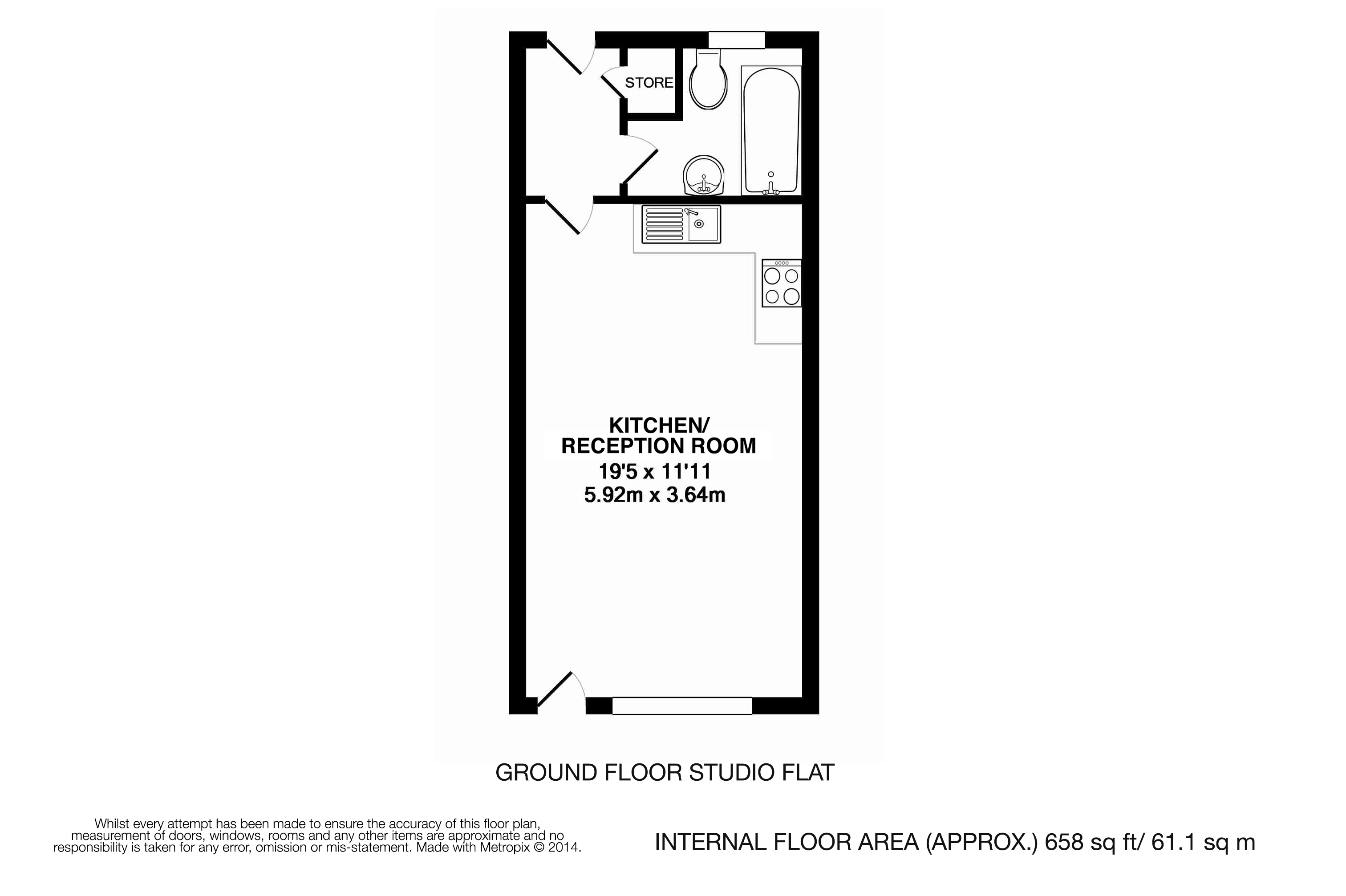 0 Bedrooms Studio to rent in Vicarage Road, Blackwater, Camberley GU17