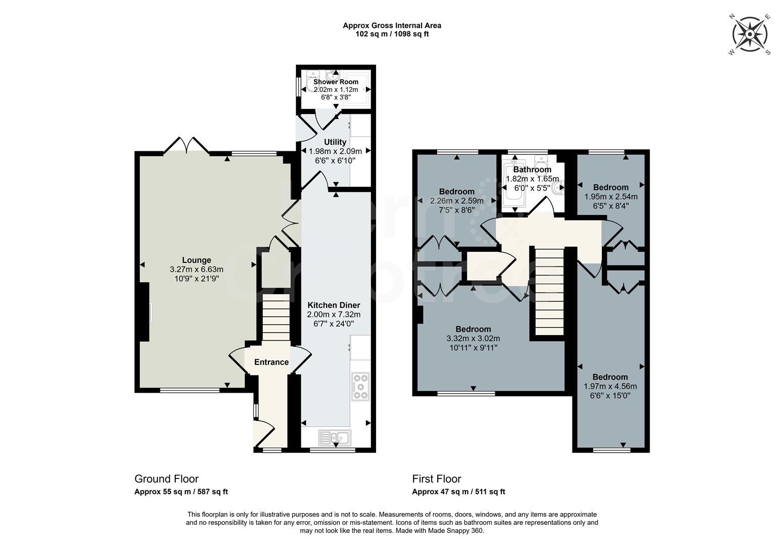 Rhiw'r Ddar, Taffs Well floorplan