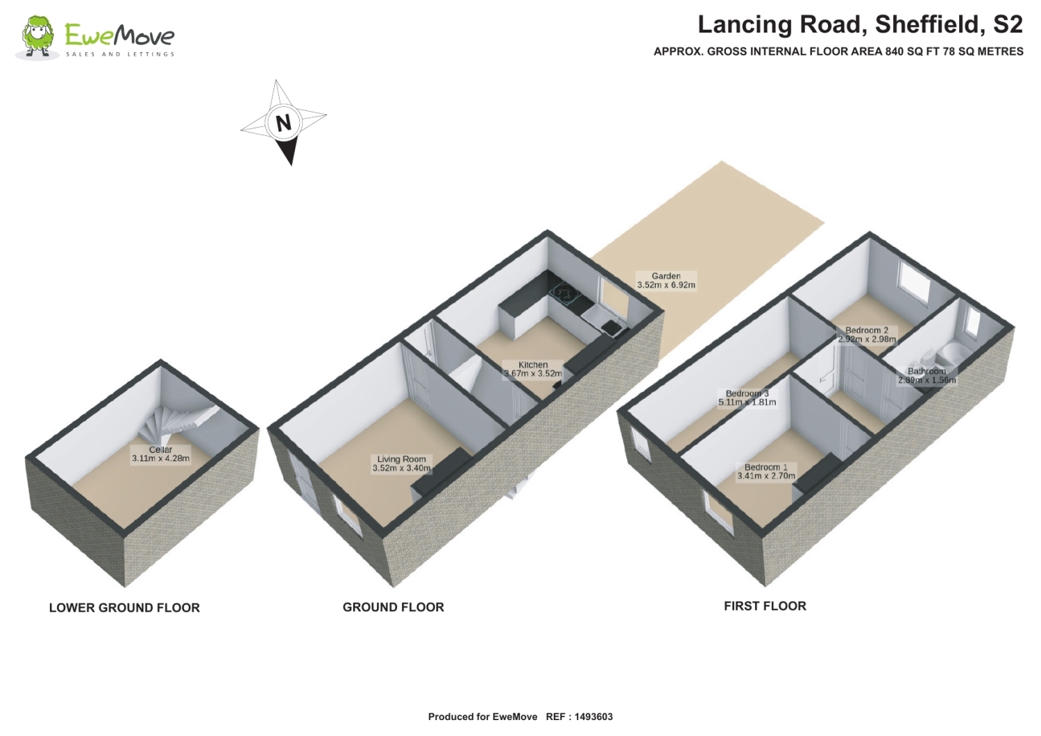 150, LANCING ROAD, SHEFFIELD floorplan