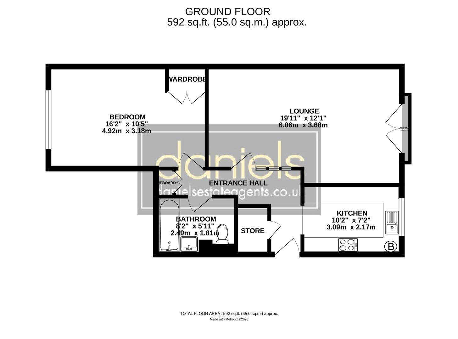 1, Crown Walk, Middlesex floorplan