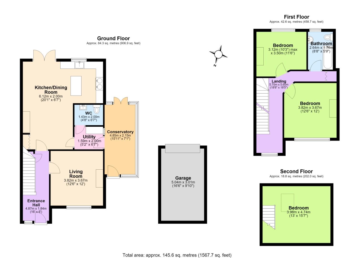 Melrose, 33, Willesley Road, Ashby-De-La-Zouch floorplan