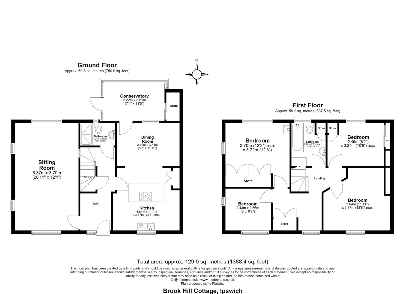 1 Brook Hill Cottage, Foxhall Road, Ipswich floorplan