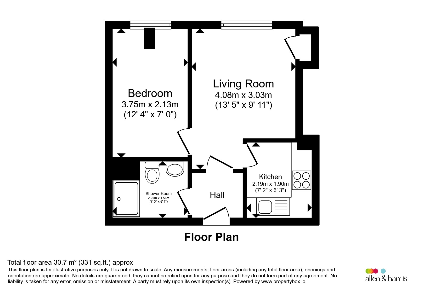 1-2, 53, Greenhill Road, Glasgow floorplan