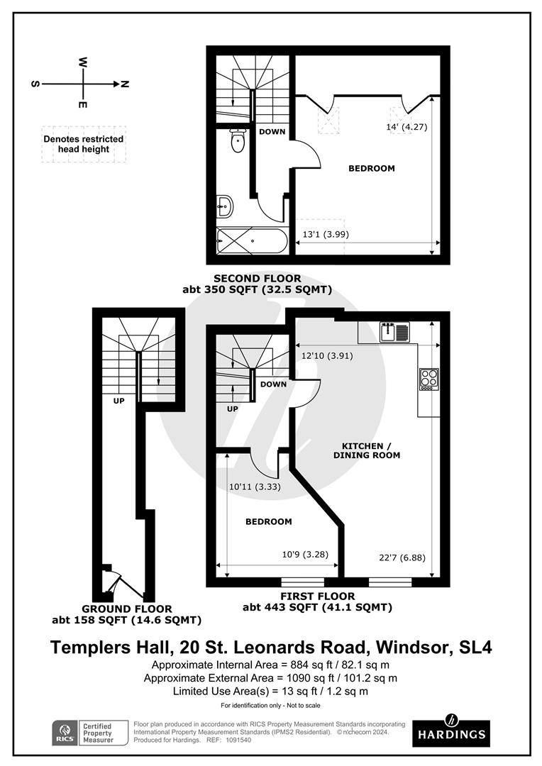 Flat 1, Templars Hall, 20 St. Leonards Road, Windsor floorplan