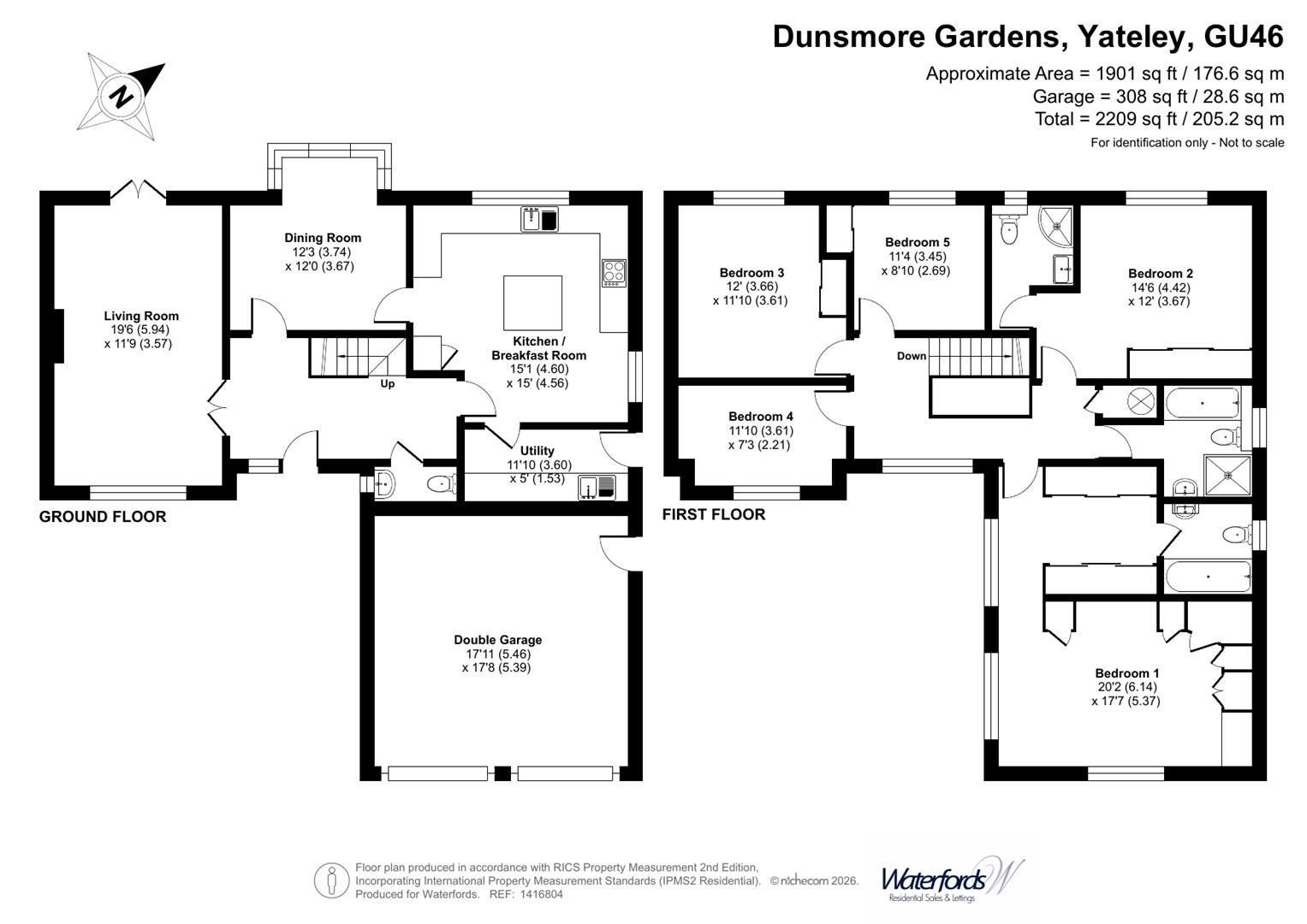 9, Dunsmore Gardens, Yateley floorplan