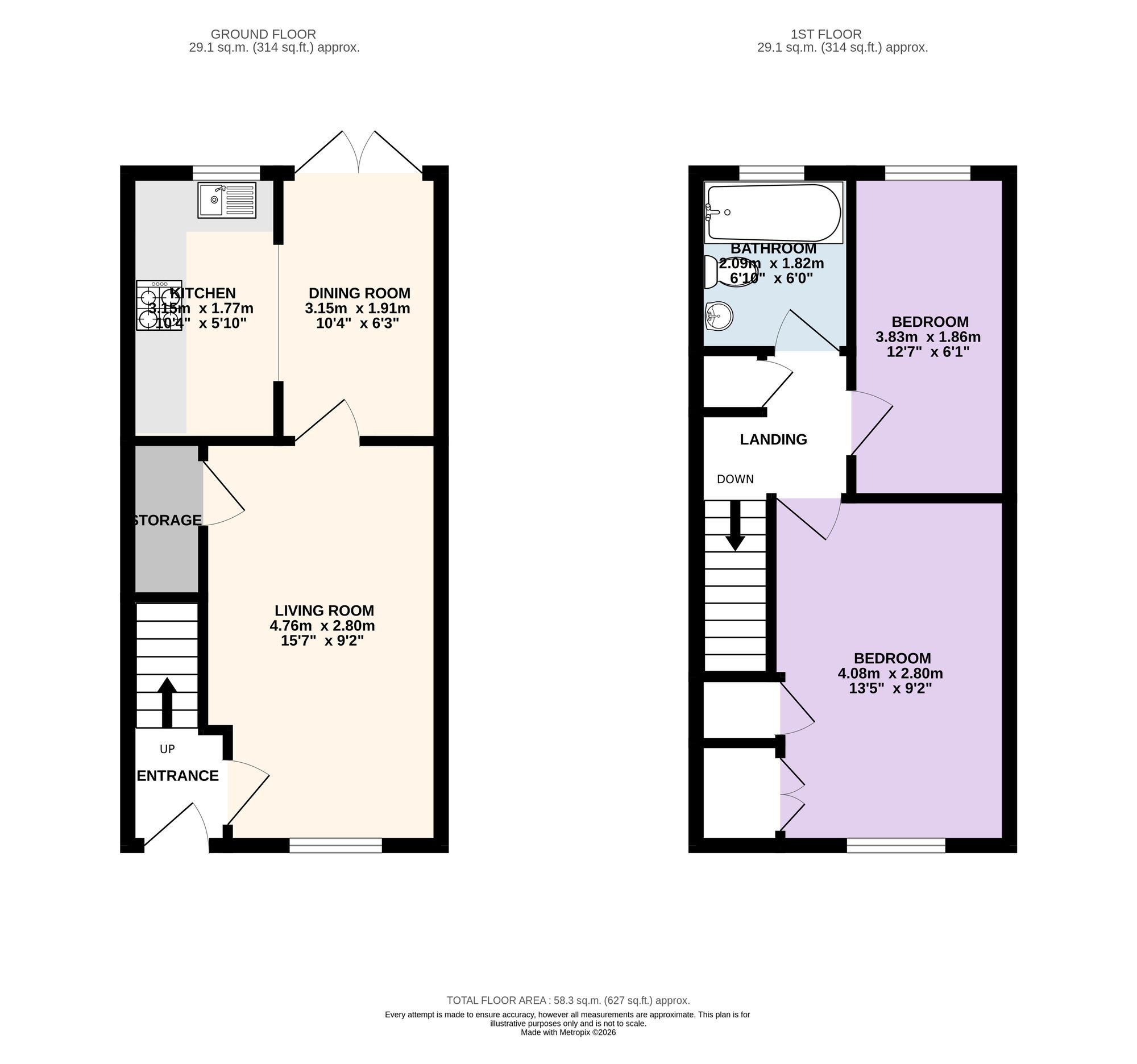 26 Mill Court, Preston floorplan