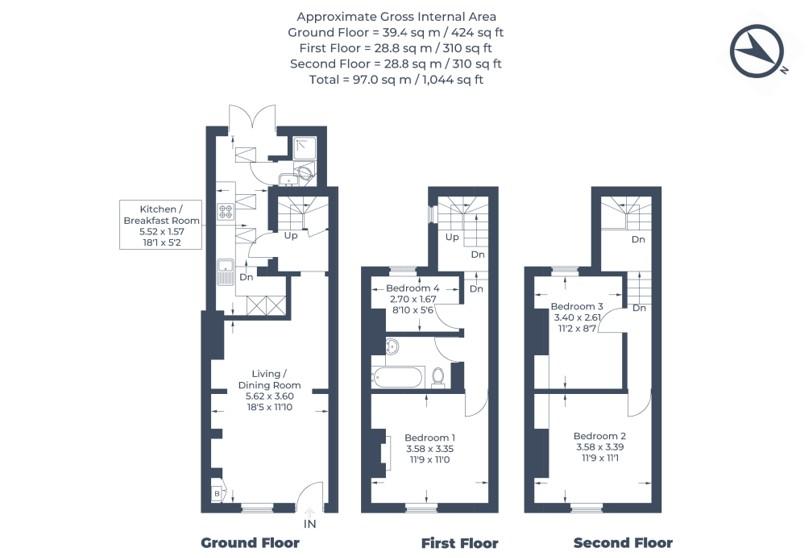 4, Upper Fisher Row, Oxford floorplan