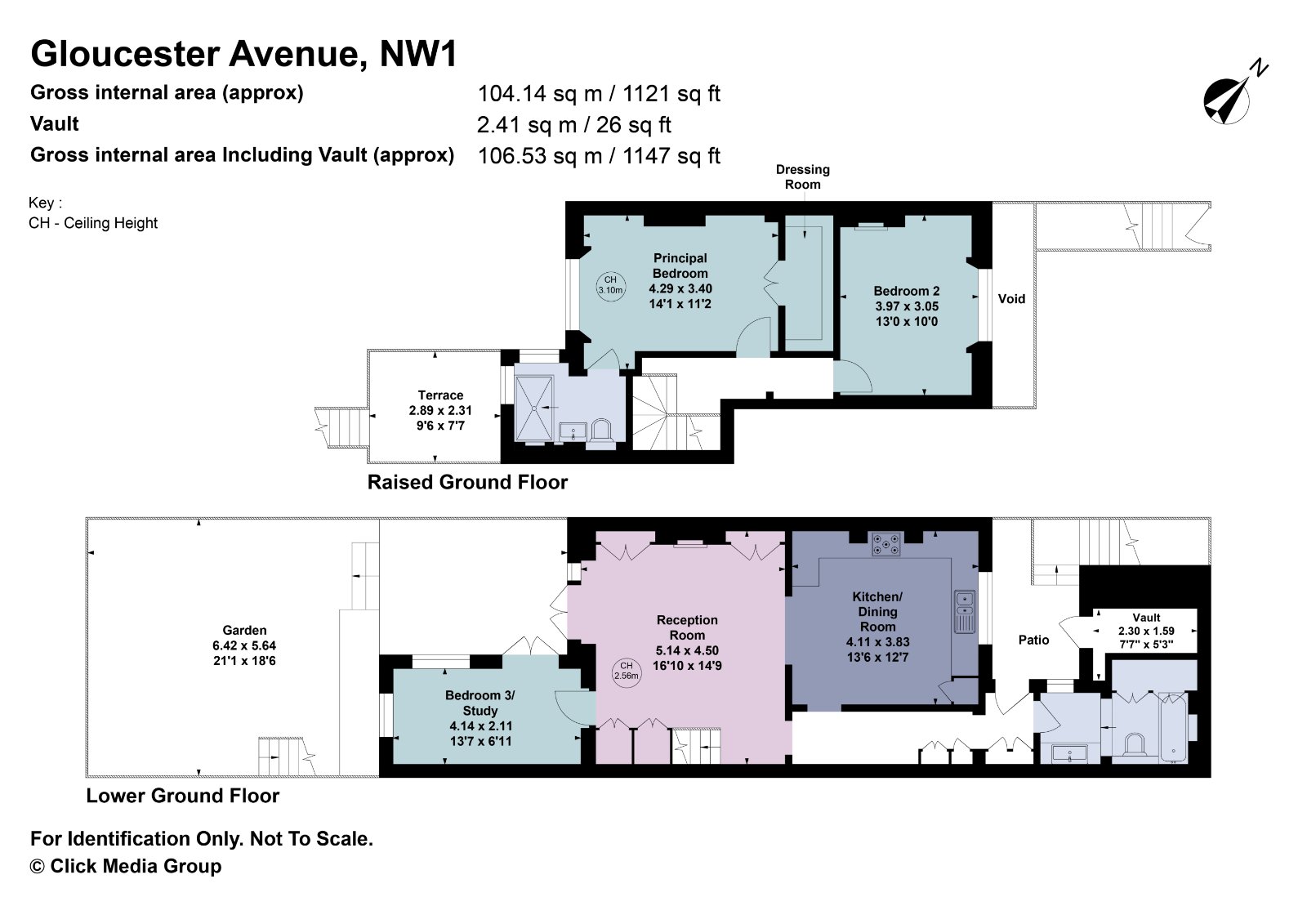 Flat A, 123, Gloucester Avenue, London floorplan