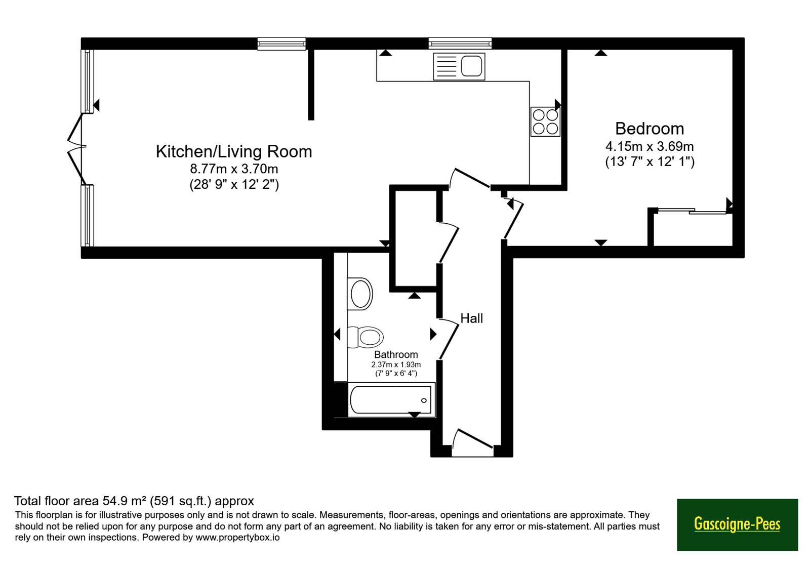 Flat 3, Portland Place,, Portsmouth Road, Surrey floorplan