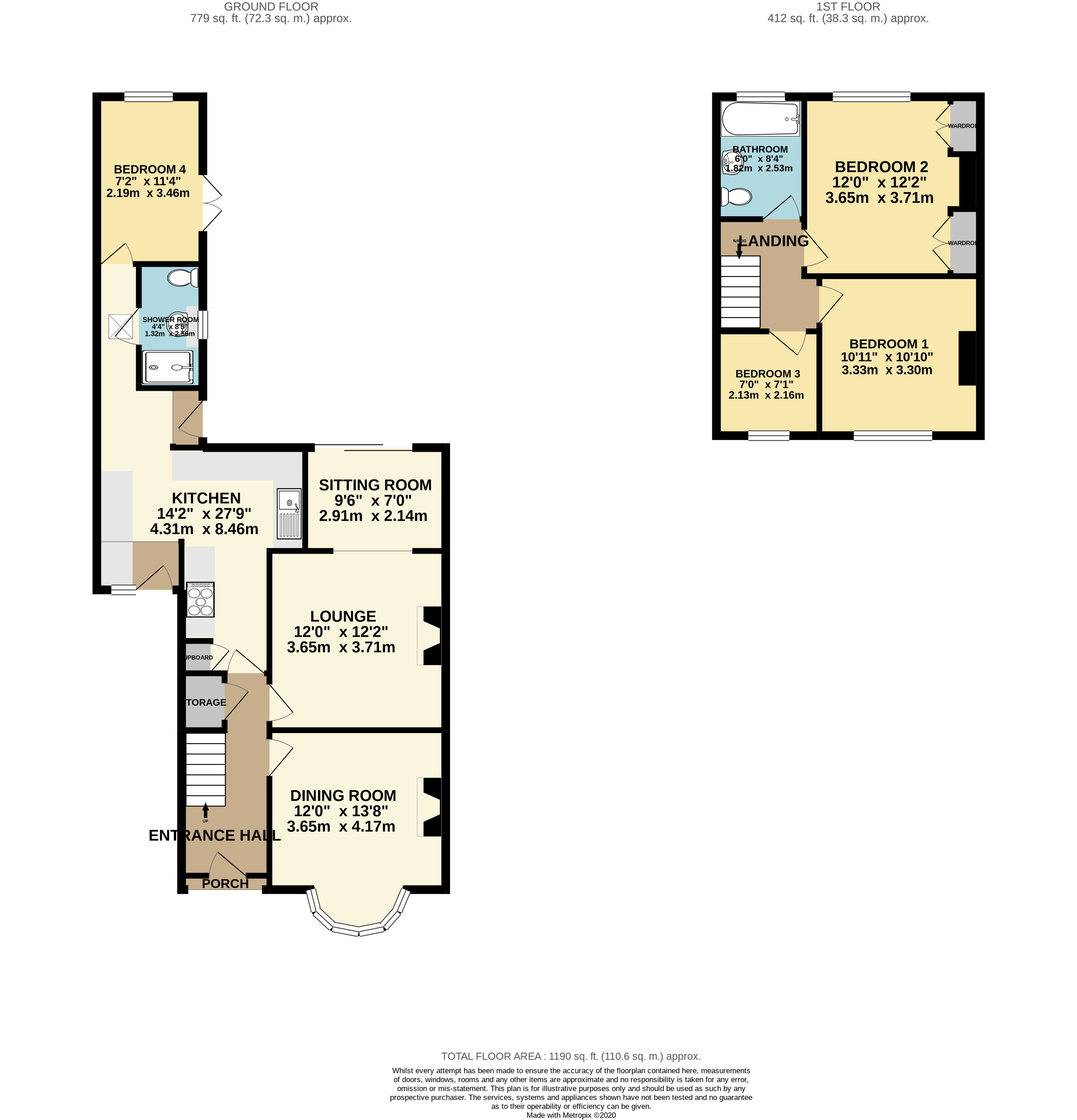 144, Mansfield Road, Worksop floorplan