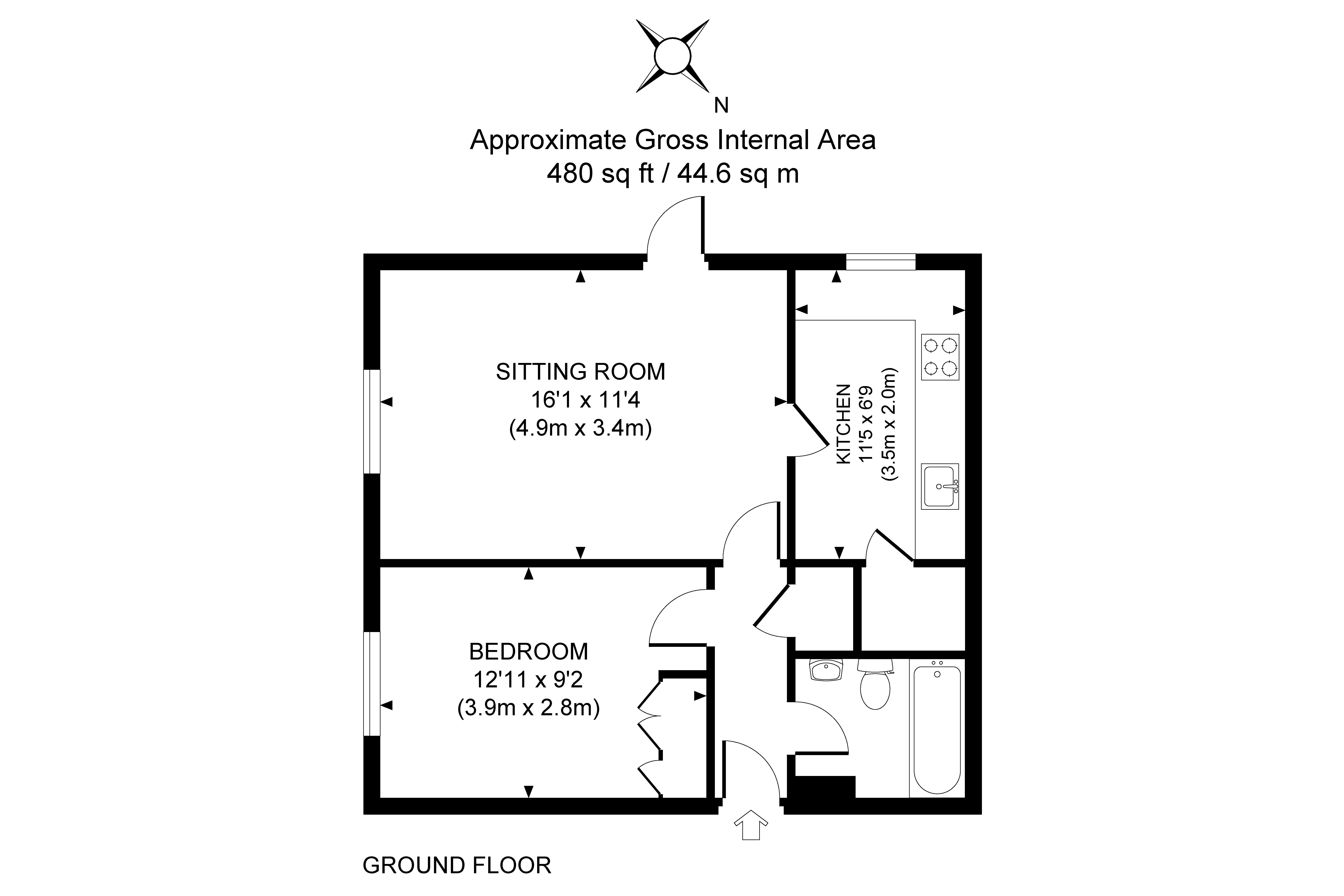 1 Bedrooms Flat to rent in Calluna Court, Woking GU22
