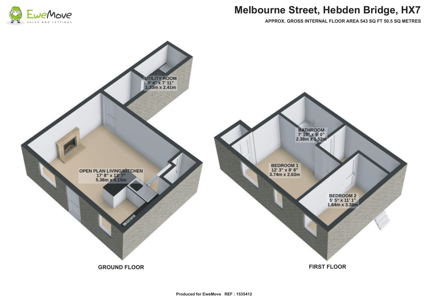 Melbourne Street, Hebden Bridge floorplan