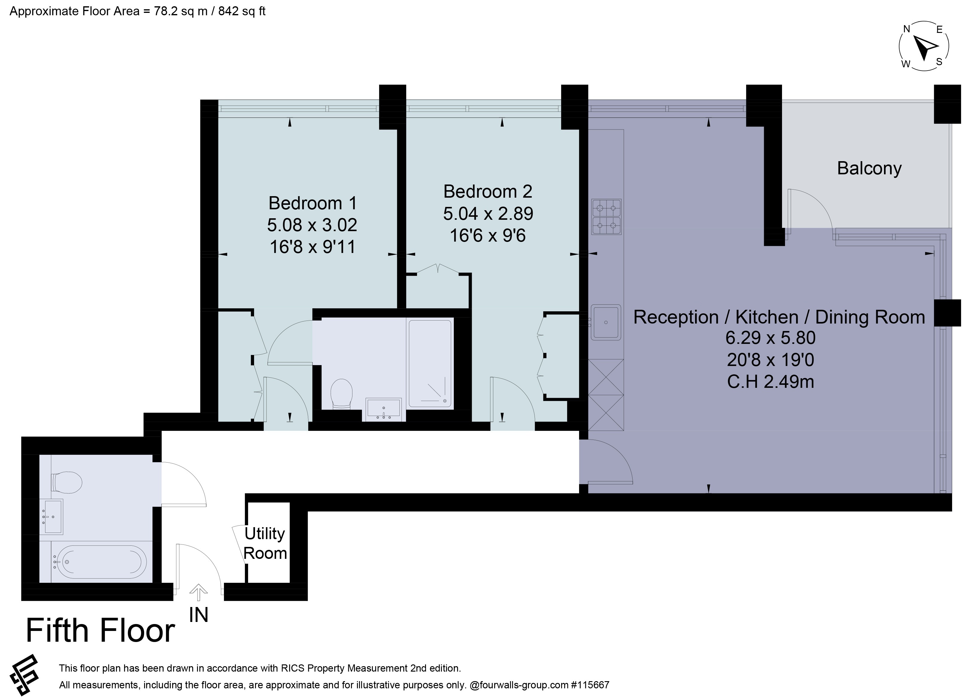 Apartment 501 Bowery Building, 83, Upper Richmond Road, London floorplan