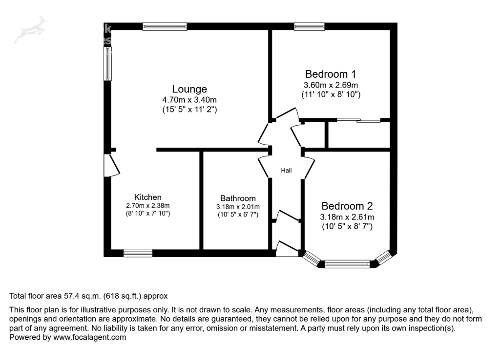 West Hemming Street, Letham, Forfar, Angus DD8, 2 bedroom bungalow for