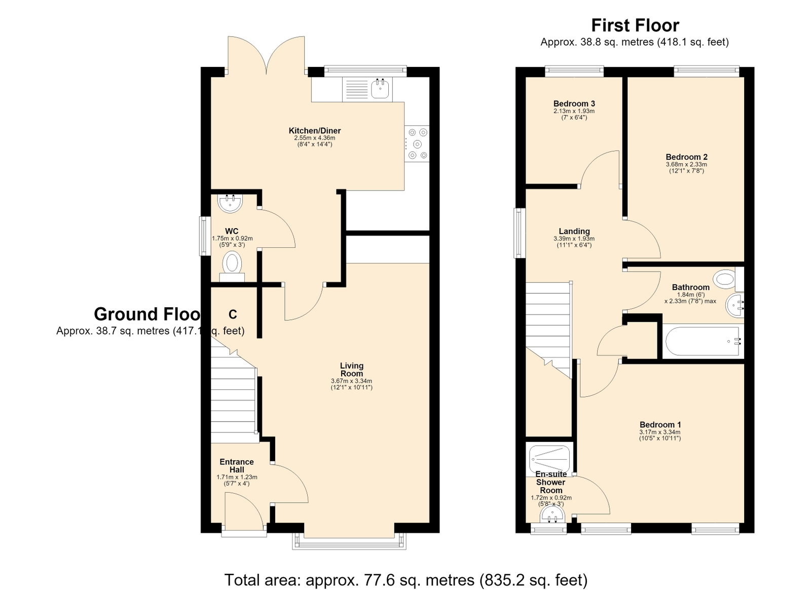 21, West Park Close, Skelmersdale floorplan