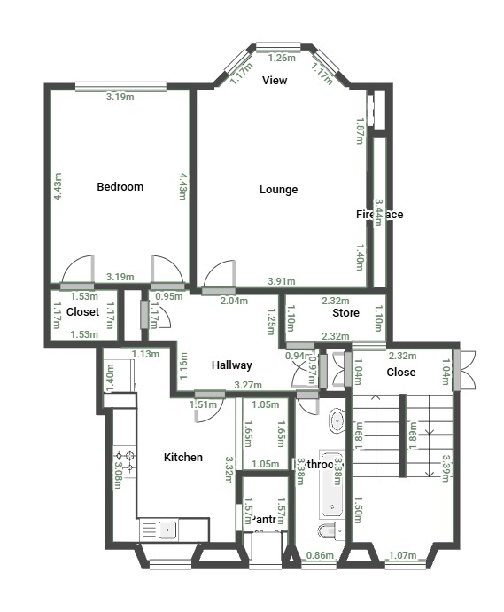 2-1, 7, Robertson Street, Greenock floorplan