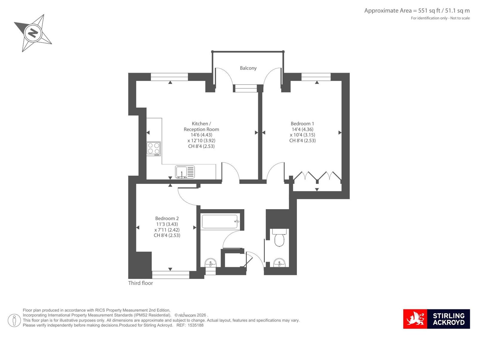 Flat 66, Grimthorpe House,, Percival Street, London floorplan