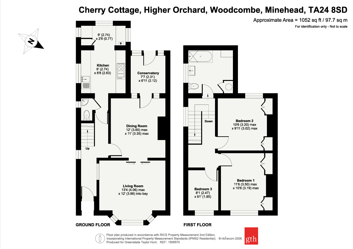 Cherry Cottage,, Higher Orchard, Minehead floorplan