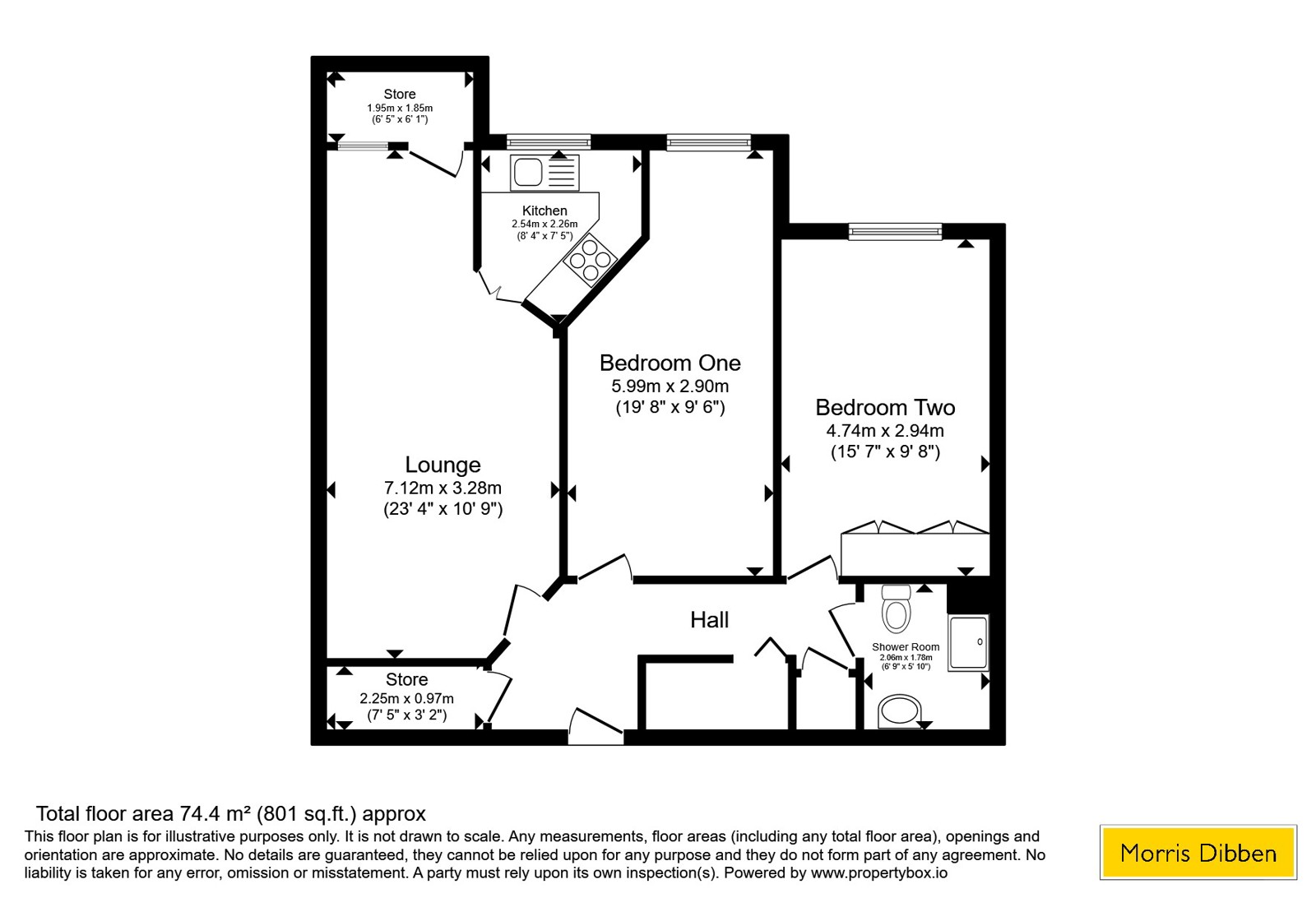 Flat 46, Green Haven Court, 84, London Road, Waterlooville floorplan