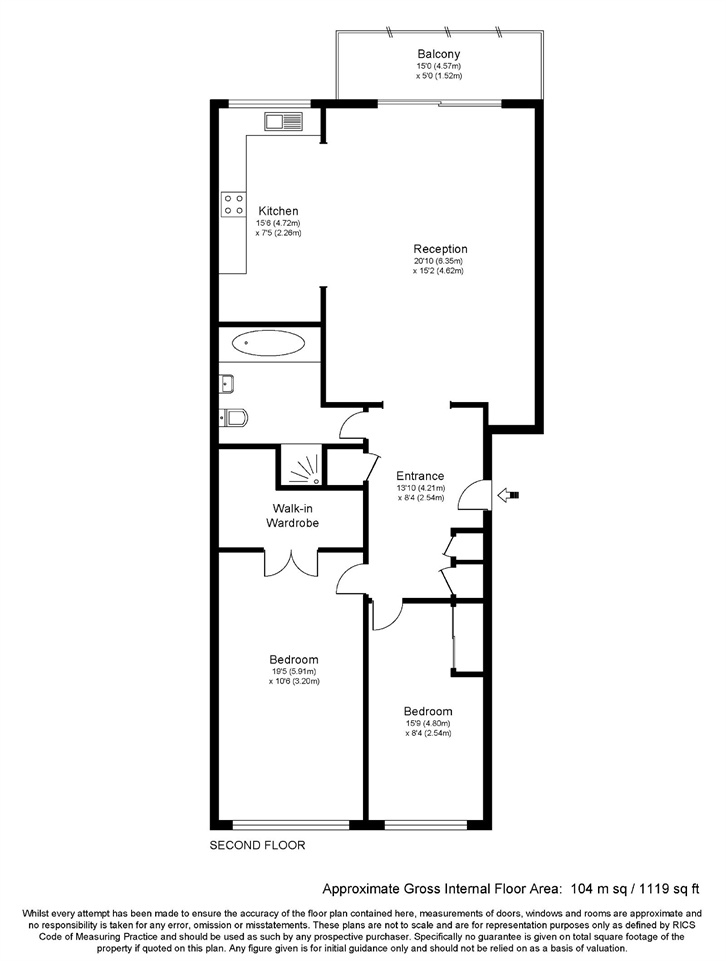 2 Bedrooms Flat for sale in Farington Acres, Vale Road, Weybridge, Surrey KT13