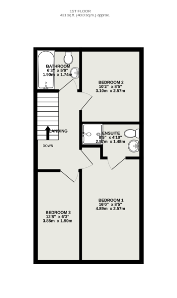 40, Langdon Road, Taunton floorplan
