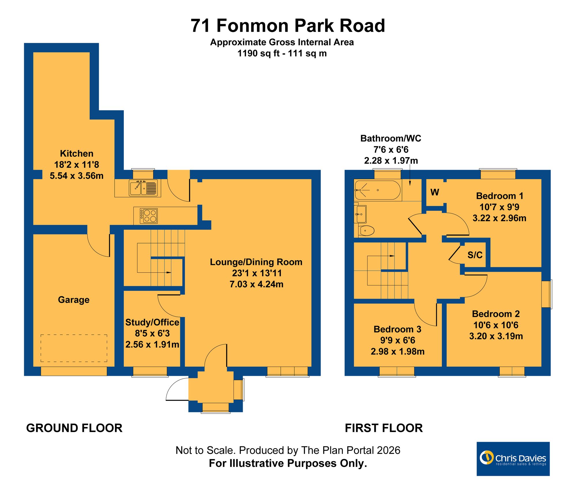 71 Fonmon Park Road, Barry floorplan