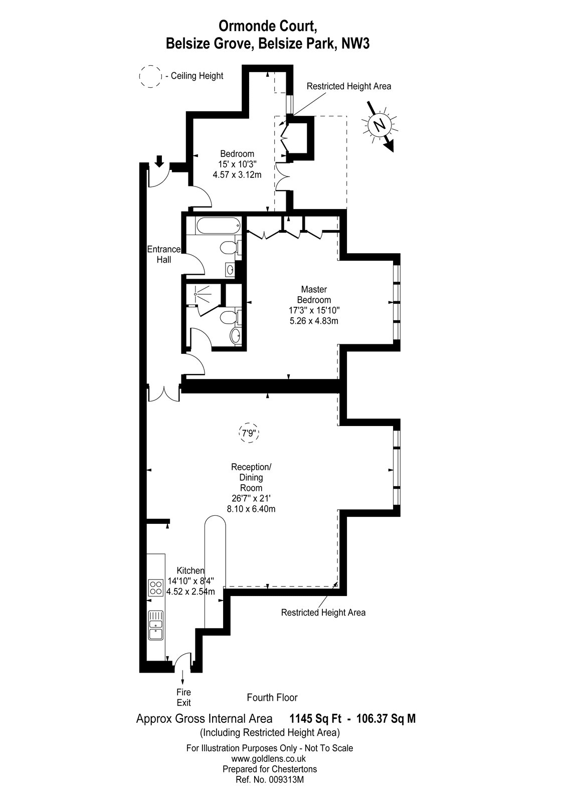 2 Bedrooms Flat for sale in Ormonde Court, Belsize Grove, Belsize Park, London NW3