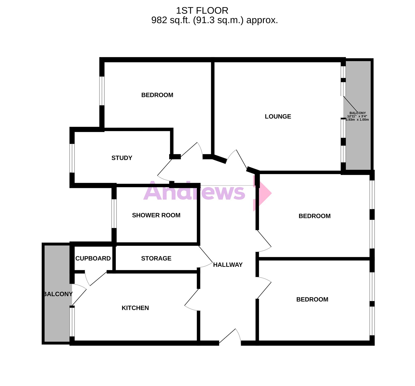Flat, 3, Elms Parade, Oxfordshire floorplan