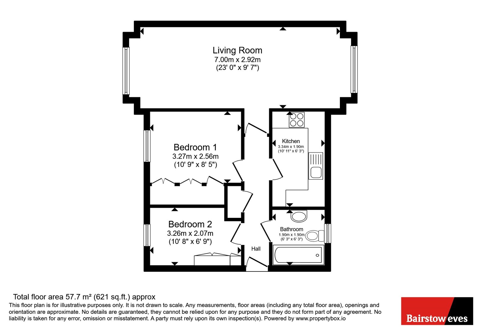 Apartment 3, 2, Clifford Road, West Midlands floorplan