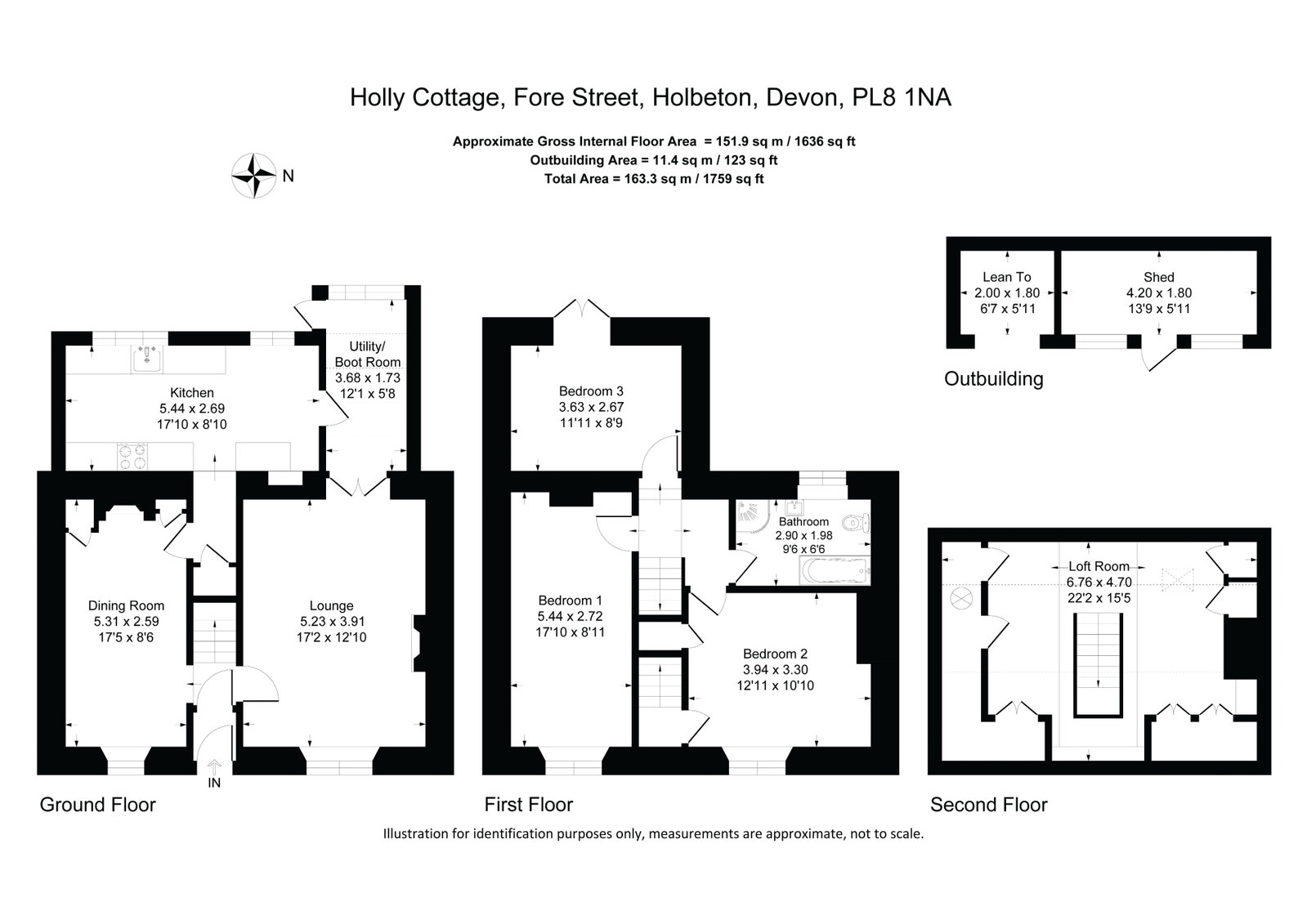 Holly Cottage, Holbeton floorplan