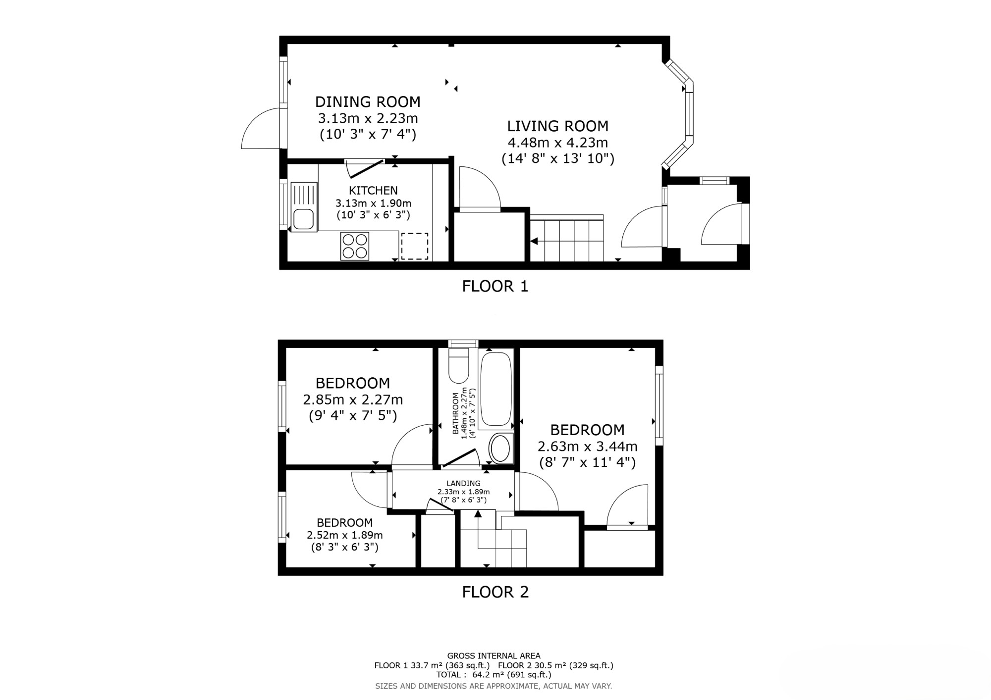 54, Manor House Drive, Ashford floorplan