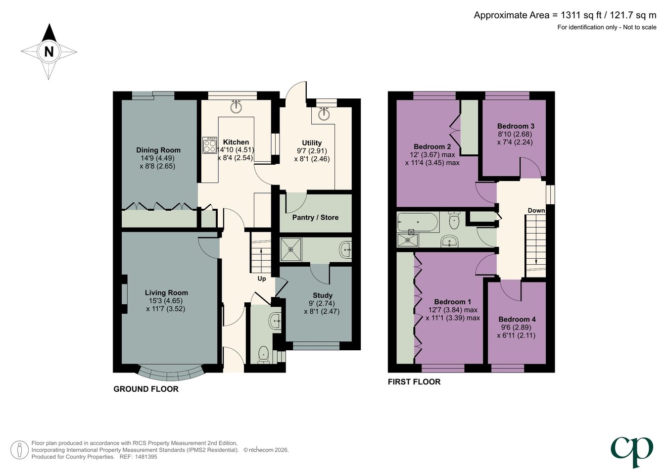 3, Queens Close, Flitwick floorplan