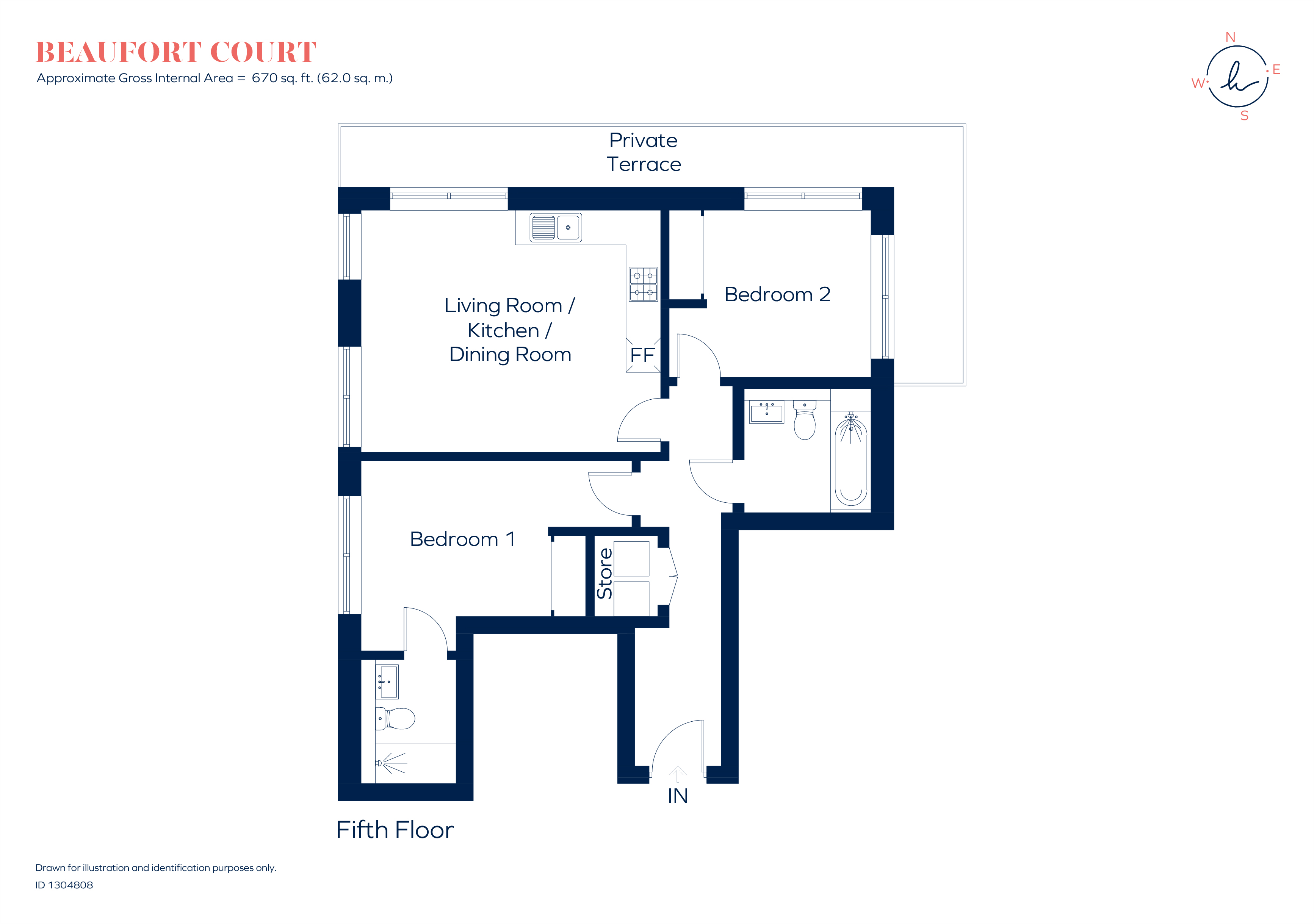 Apartment 1, Beaufort Court, Maygrove Road, London floorplan