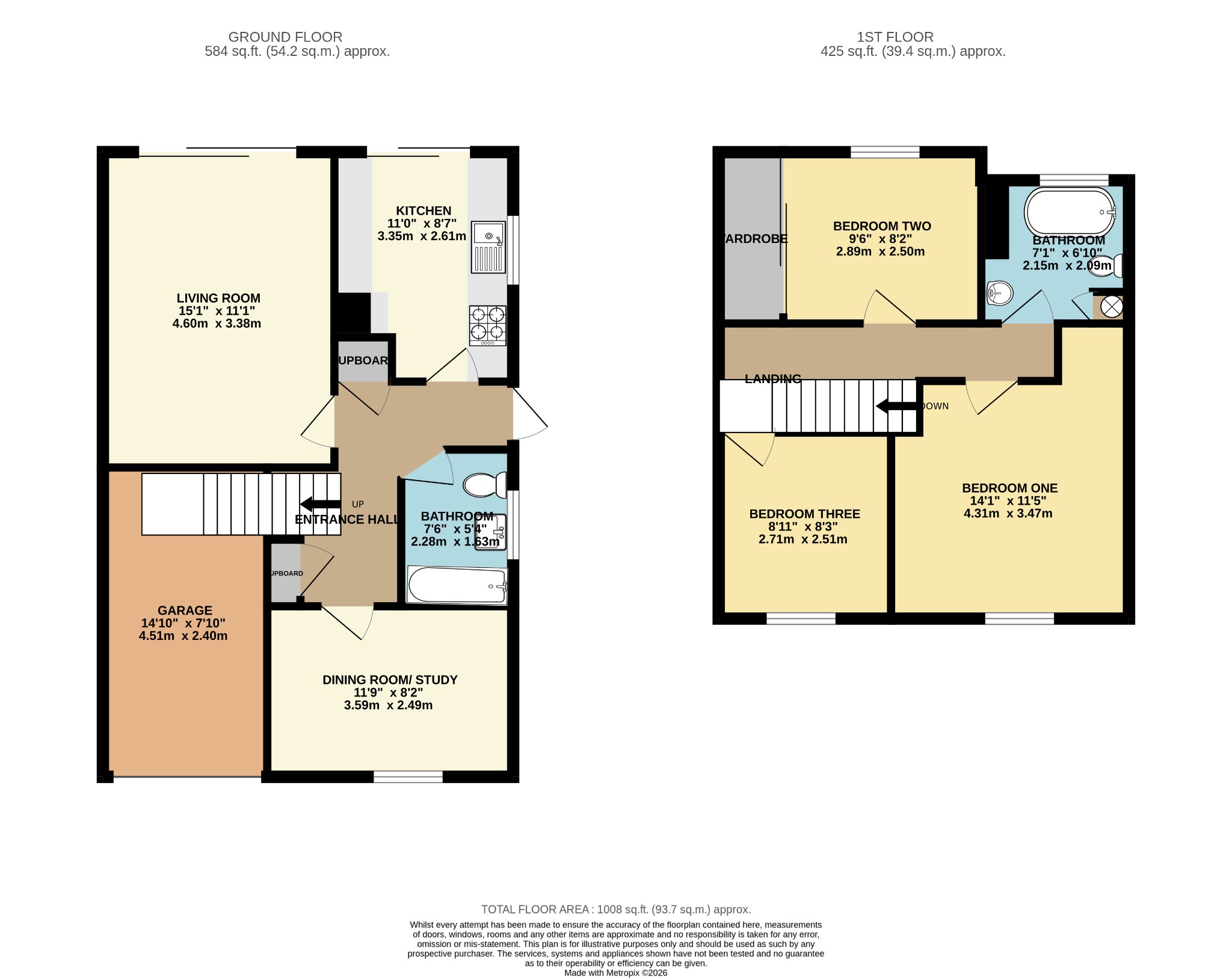 22, Telford Crescent, Reading floorplan