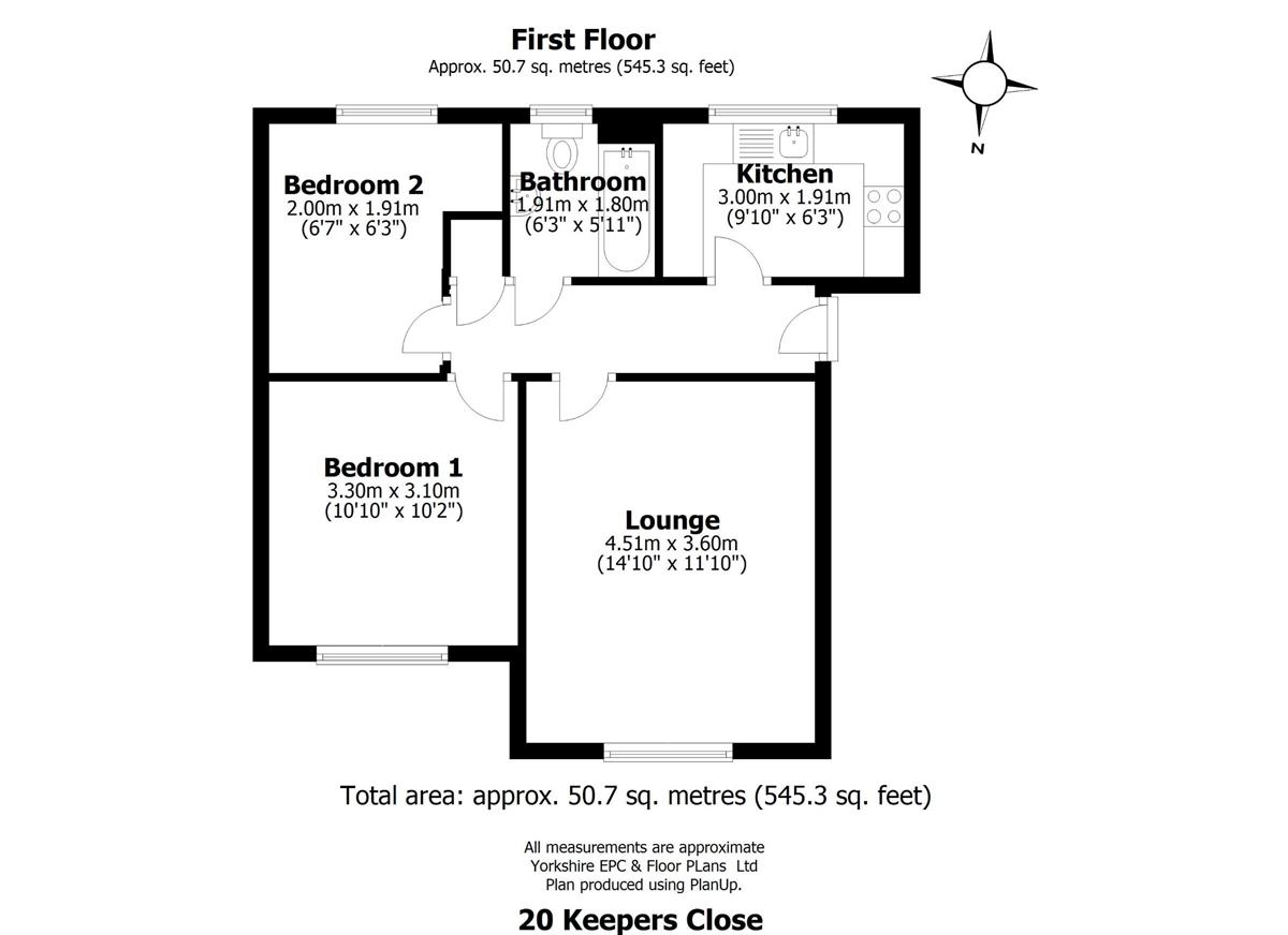 20 Keepers Close, Sheffield floorplan