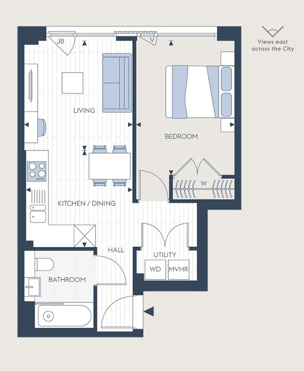 Apartment 705 Curzon Wharf, Glasswater Locks, Birmingham floorplan