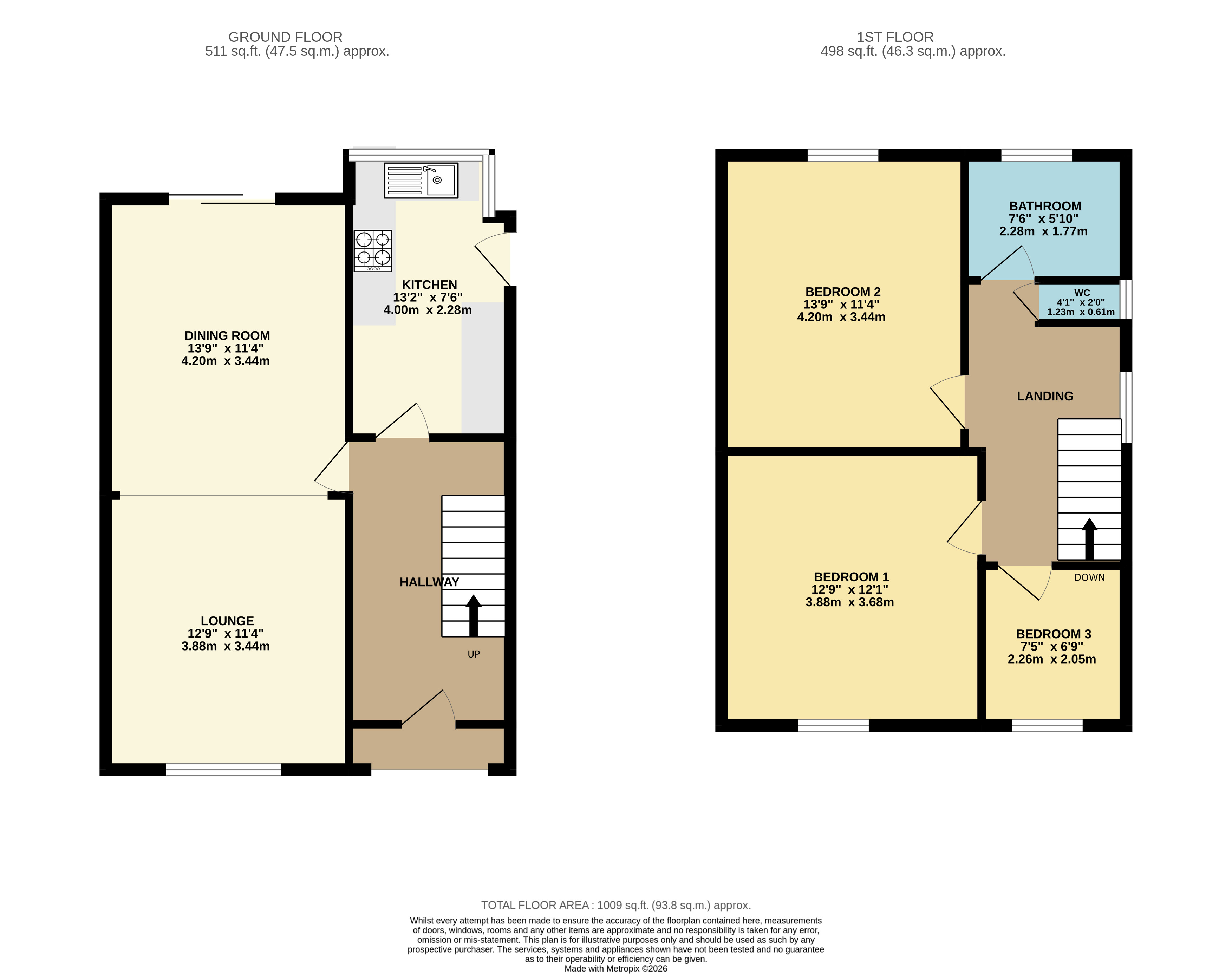 52, Bankfield Drive, Nottingham floorplan