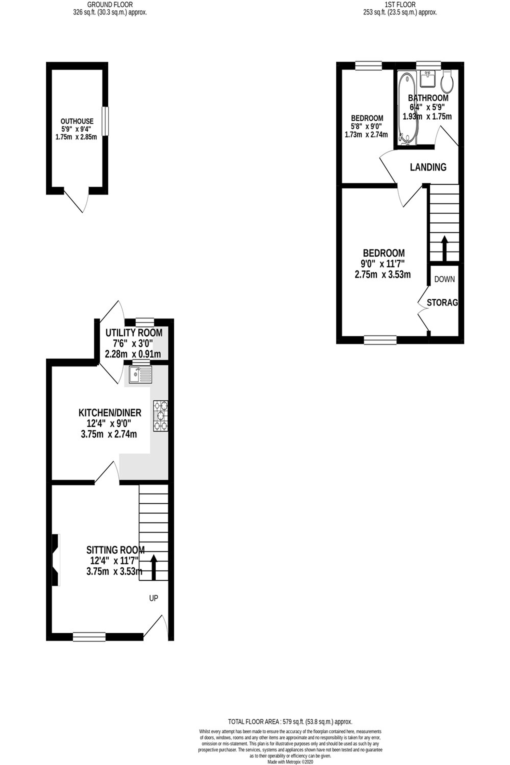 6 Western Lane, High Peak floorplan