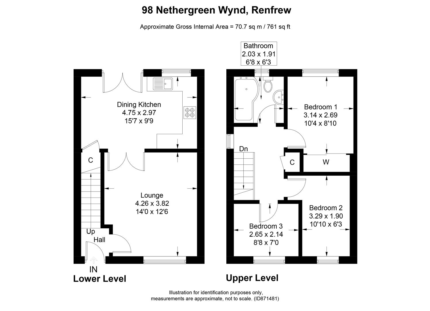 Nethergreen Wynd, Renfrew PA4, 3 bedroom semidetached house for sale
