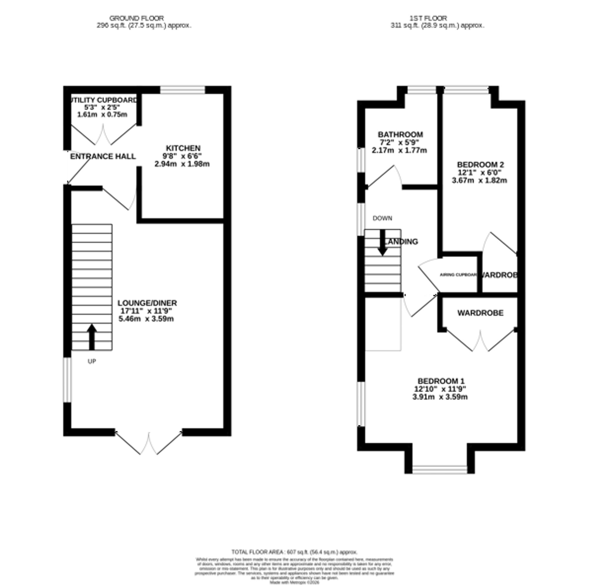 1 Forryans Close, Wigston floorplan
