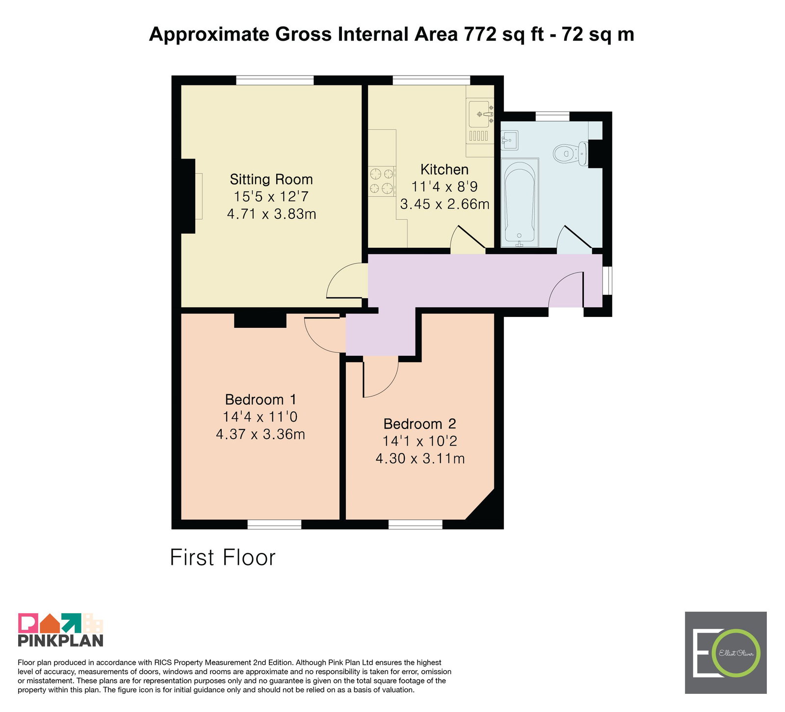 9,Flat 4, Priory Street, Cheltenham floorplan