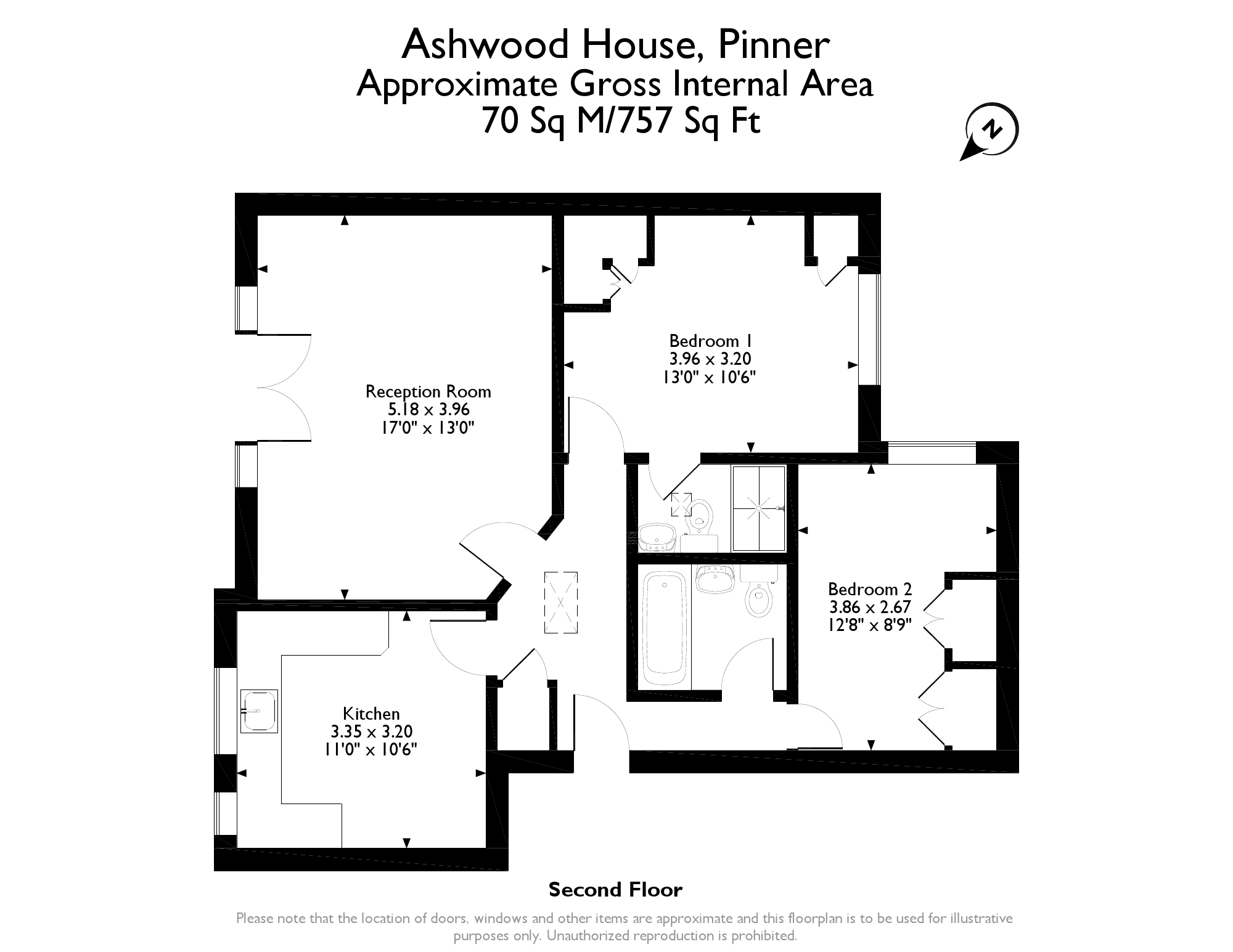 2 Bedrooms Flat for sale in Ashwood House, The Avenue, Hatch End, Middlesex HA5